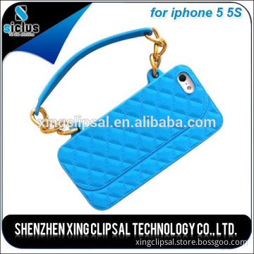 3D Chain Strap Handbag Silicon Cover case for Apple iPhone 5 5S